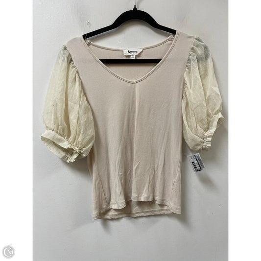 Top Short Sleeve By &merci In Cream, Size: M