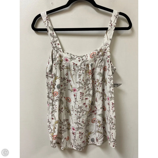 Top Sleeveless By Gap In Floral Print, Size: S