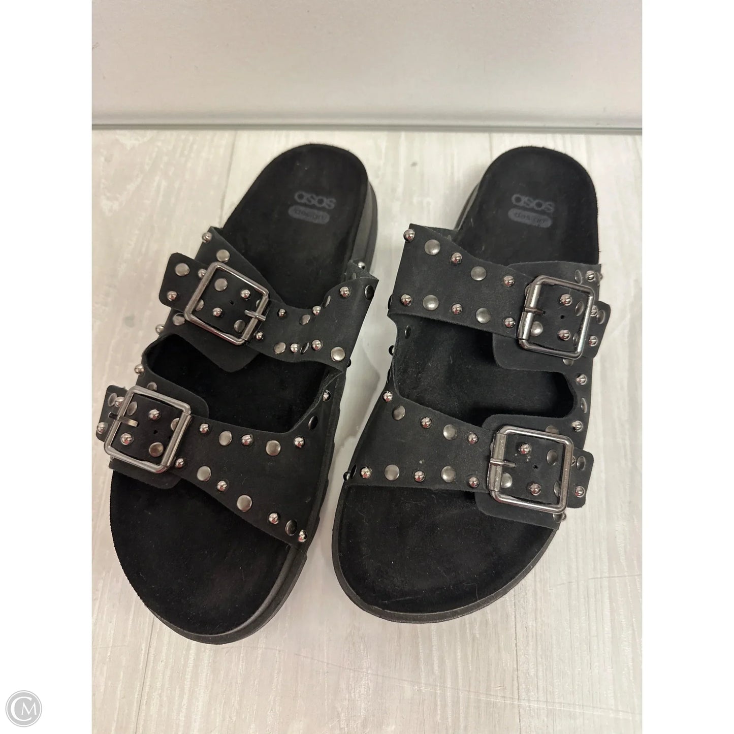 Sandals Flats By Asos In Black, Size: 10