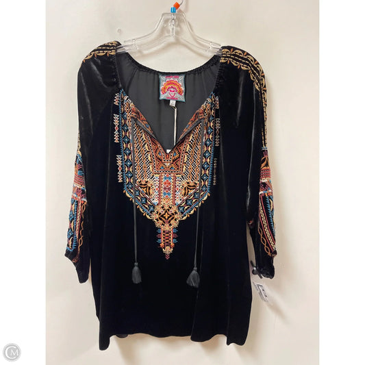 Top Long Sleeve By Johnny Was In Black, Size: S
