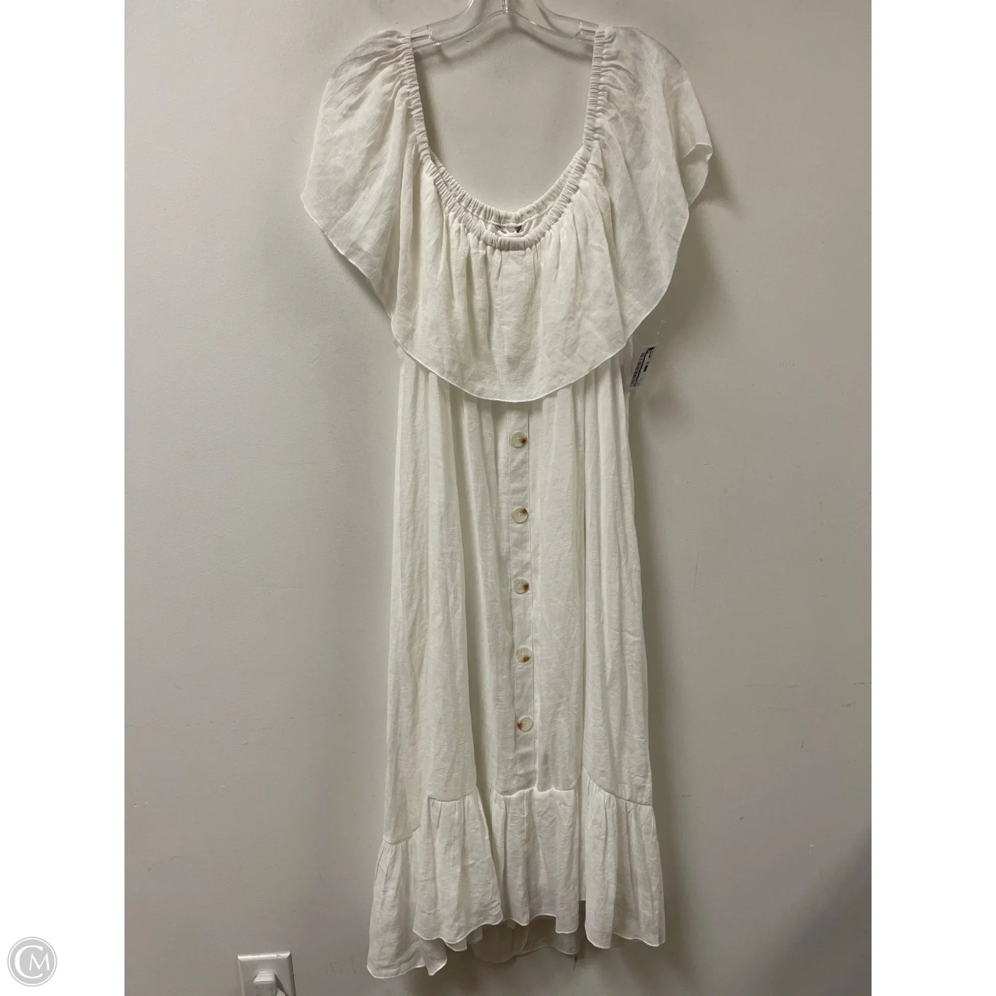 Dress Casual Midi By Cato In White, Size: 2x