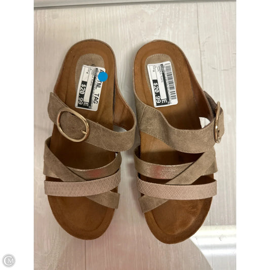 Sandals Flats By Sofft In Taupe, Size: 8