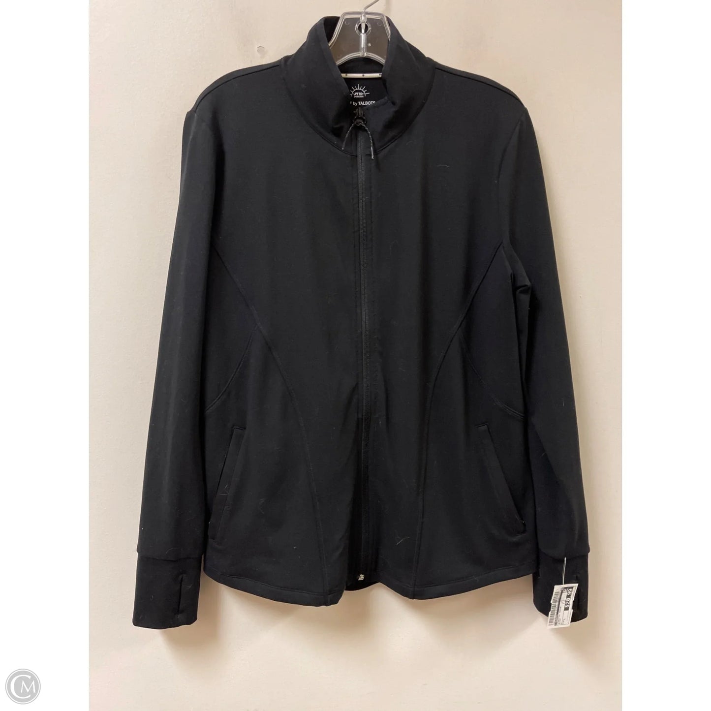 Athletic Jacket By Talbots In Black, Size: L