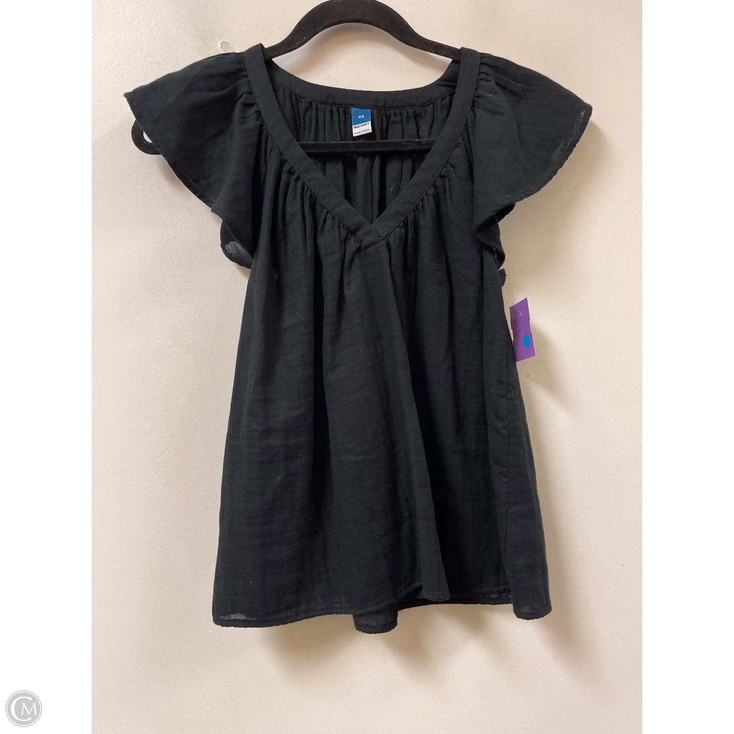 Top Short Sleeve By Old Navy In Black, Size: Xs