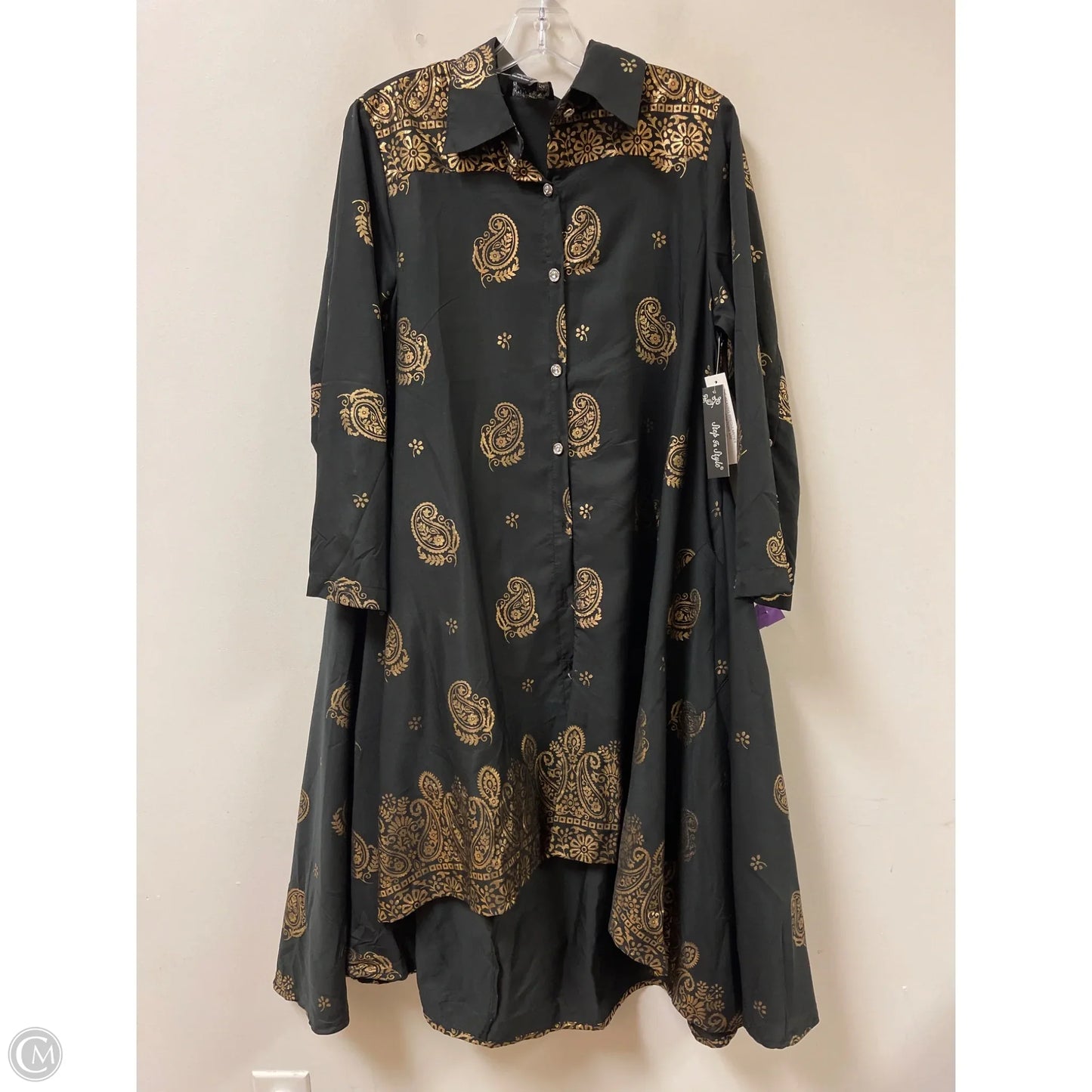 Dress Casual Midi By Clothes Mentor In Black, Size: L