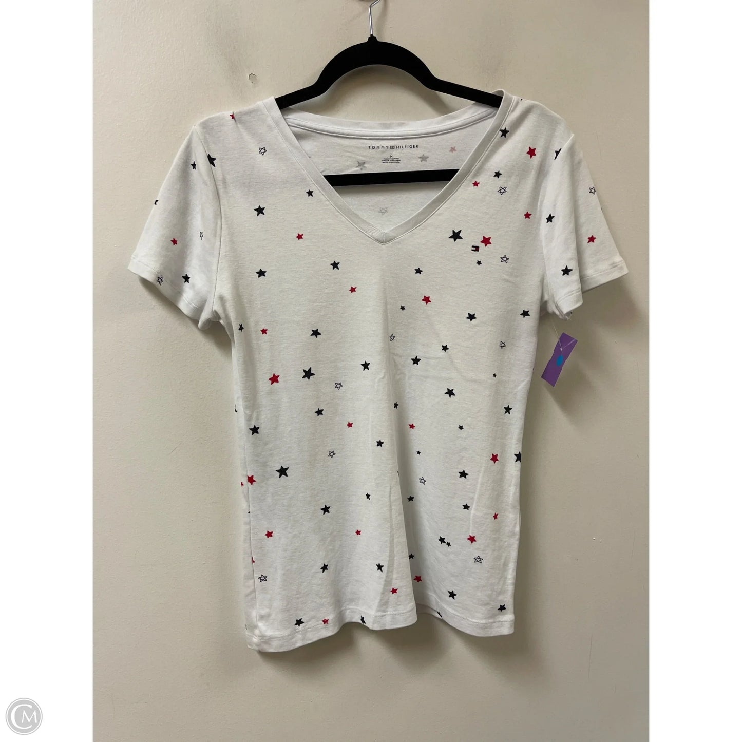 Top Short Sleeve By Tommy Hilfiger In White, Size: M