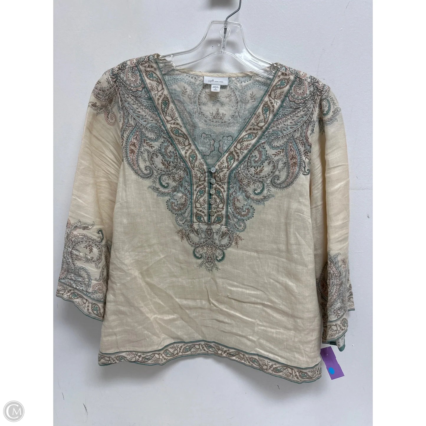 Top Long Sleeve By J. Jill In Cream, Size: S