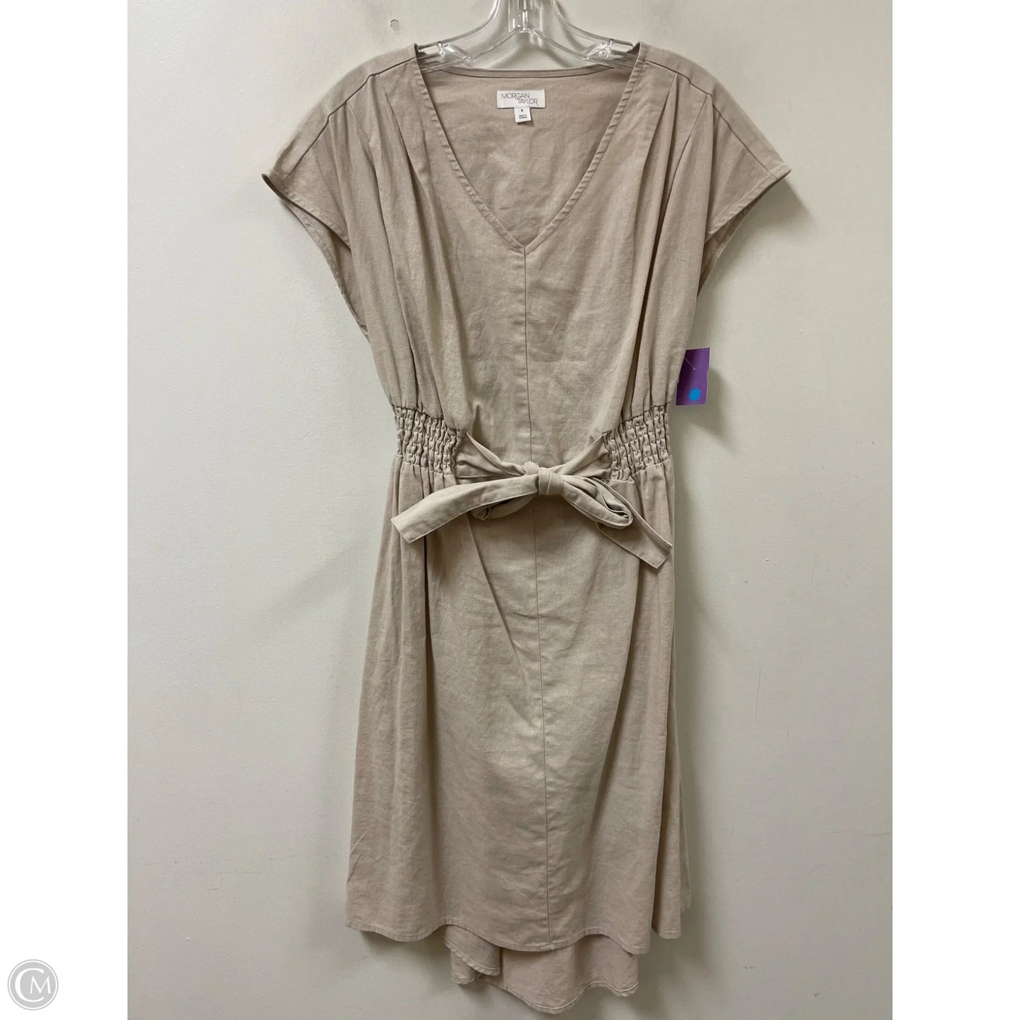 Dress Casual Midi By Morgan Taylor In Tan, Size: S