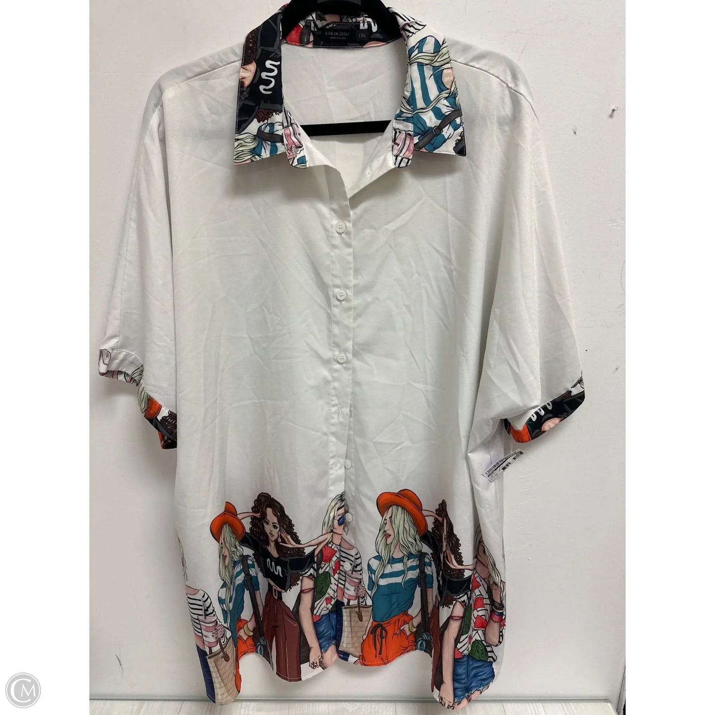 Tunic Long Sleeve By Shein In Yellow, Size: 1x