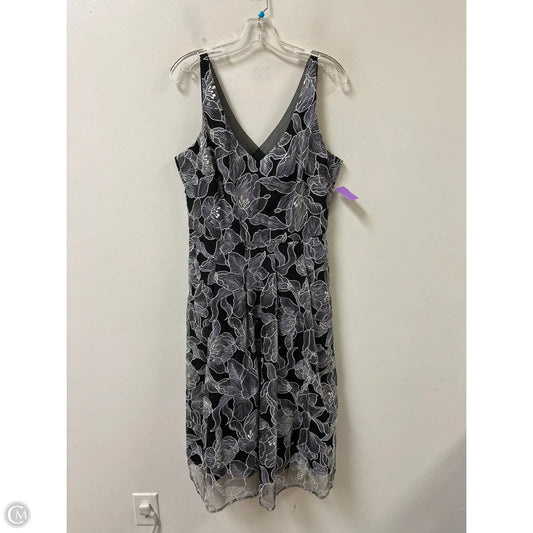 Dress Casual Midi By White House Black Market In Black & White, Size: L