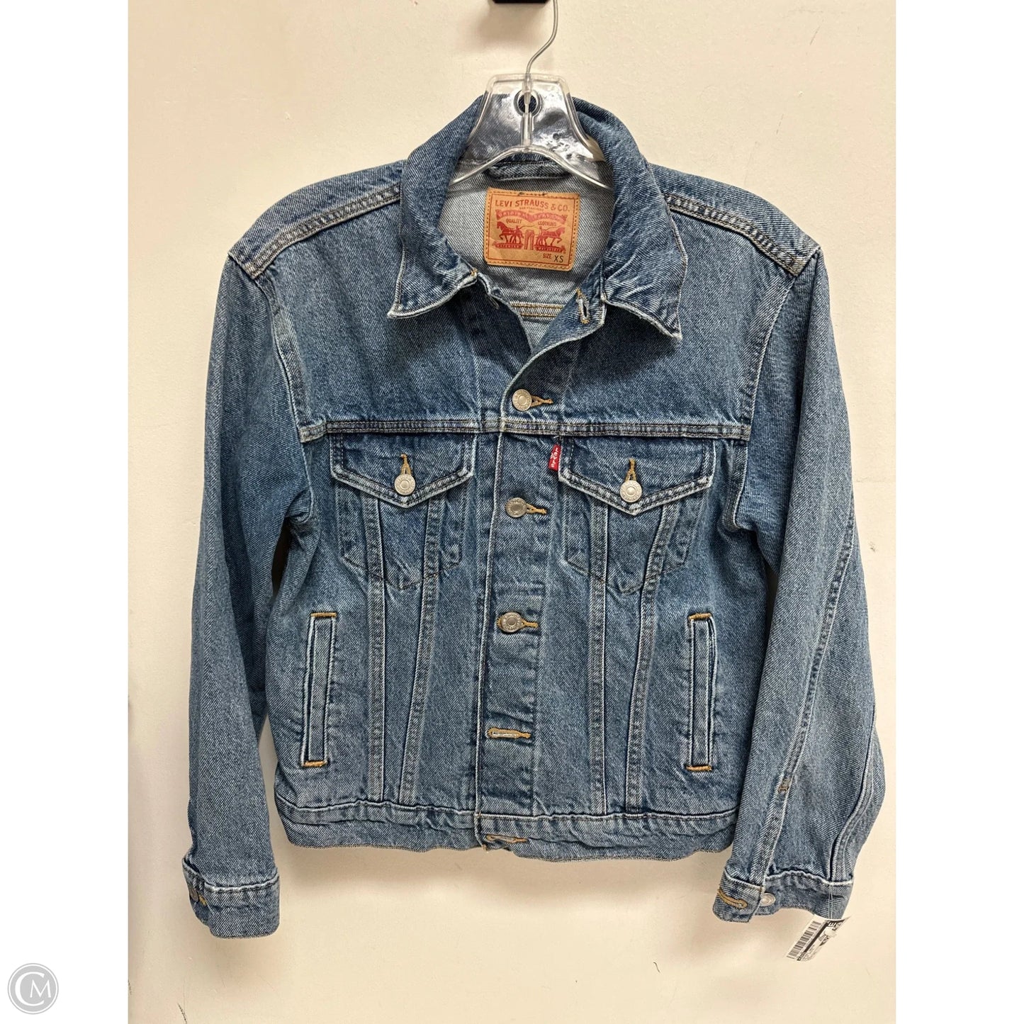 Jacket Denim By Levis In Blue Denim, Size: Xs