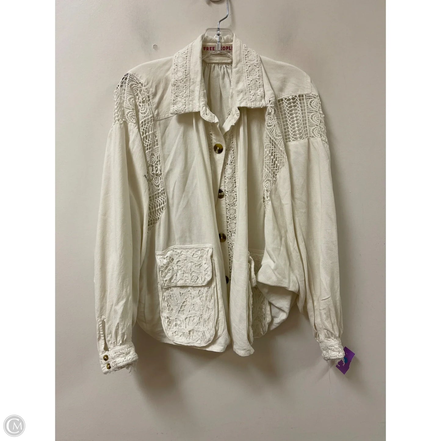 Blouse Long Sleeve By Free People In White, Size: Xs