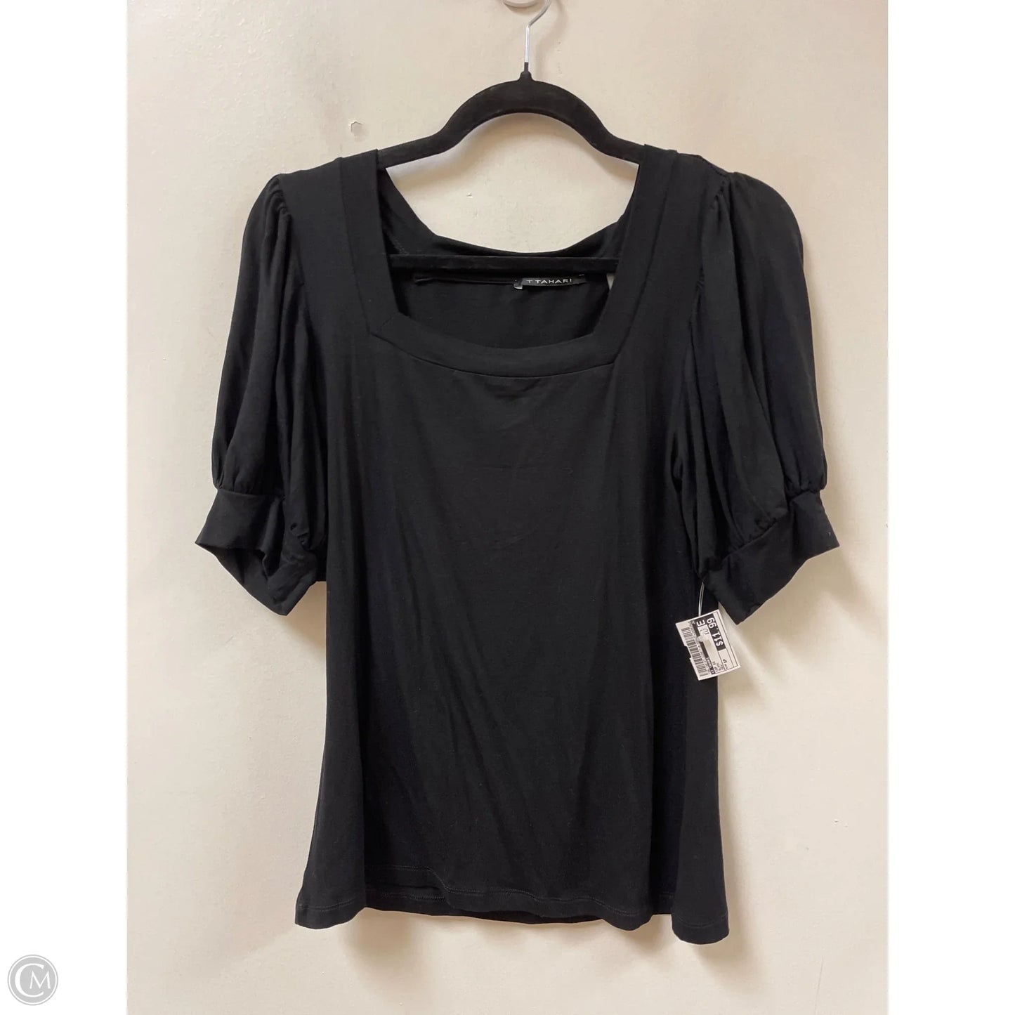 Top Short Sleeve By T Tahari In Black, Size: Sp