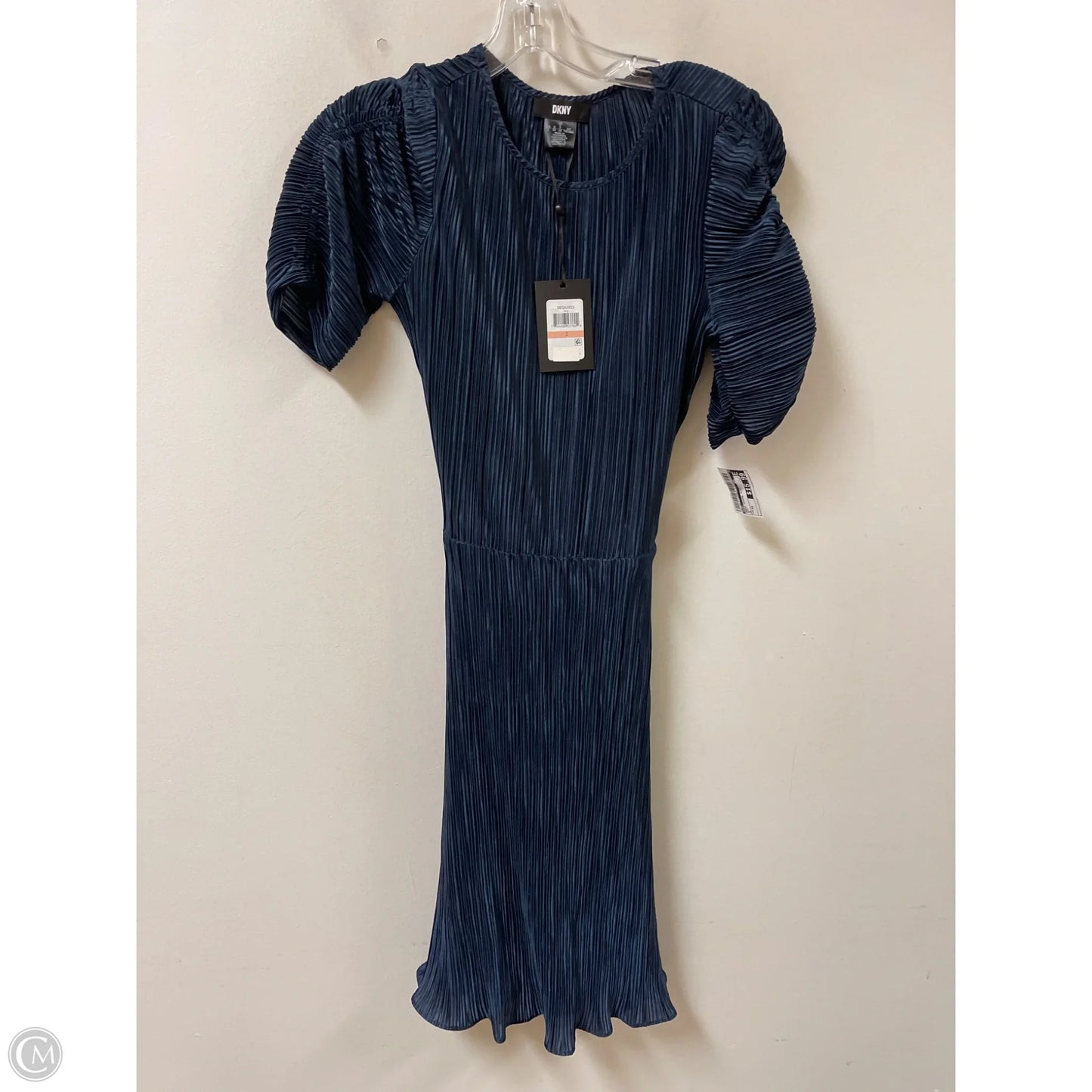 Dress Casual Midi By Dkny In Navy, Size: Xs