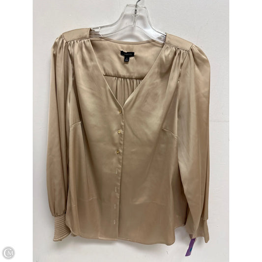 Blouse Long Sleeve By Talbots In Tan, Size: S