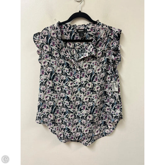 Top Short Sleeve By Dkny In Purple, Size: Xl