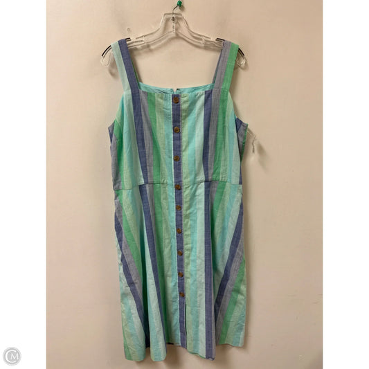 Dress Casual Midi By Talbots In Blue & Green, Size: Xlp