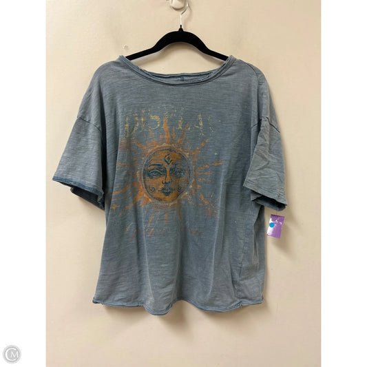 Top Short Sleeve By Shein In Blue, Size: S