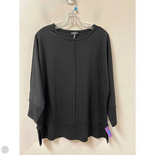Top Long Sleeve By Jones New York In Black, Size: M