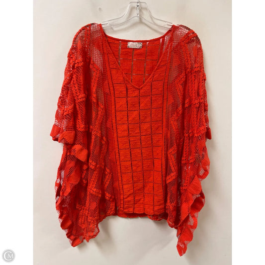 Tunic Short Sleeve By Free People In Orange, Size: Osfm
