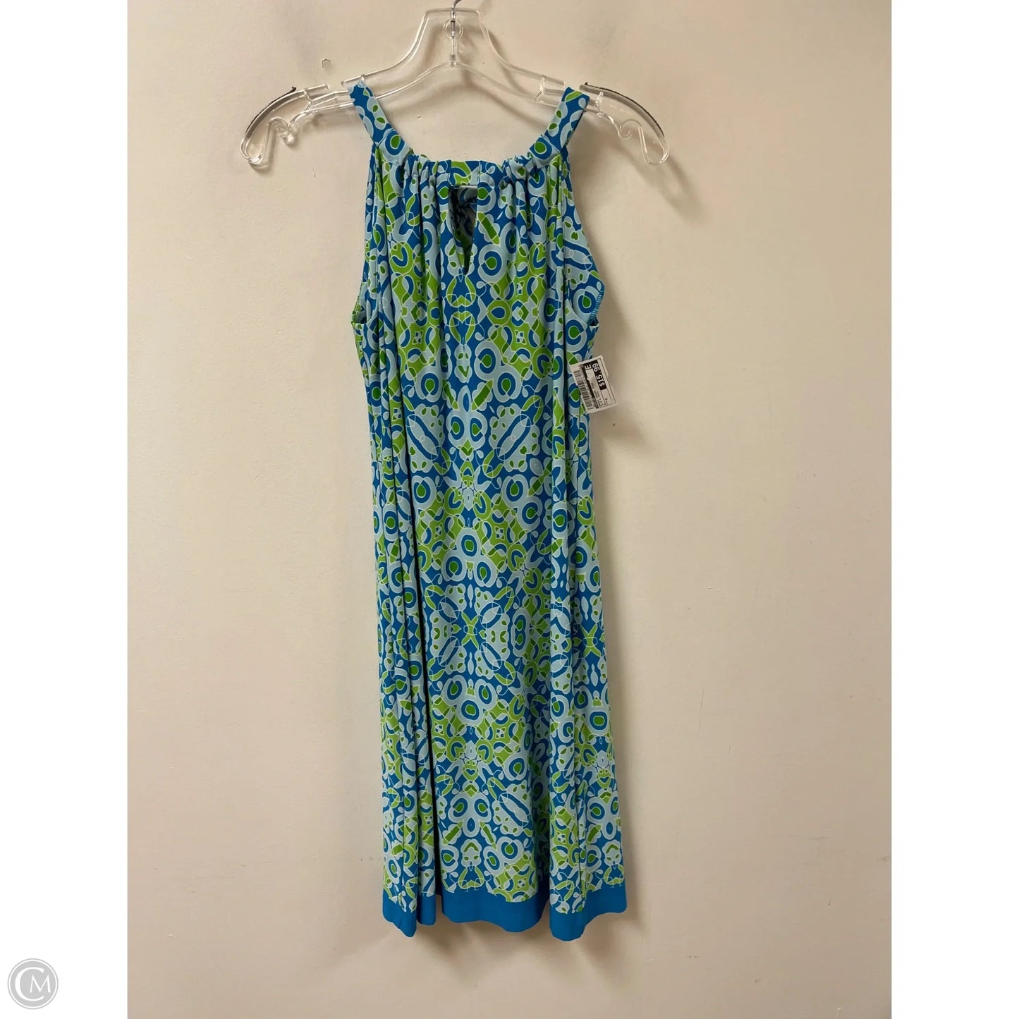 Dress Casual Midi By Taylor In Blue & Green, Size: S