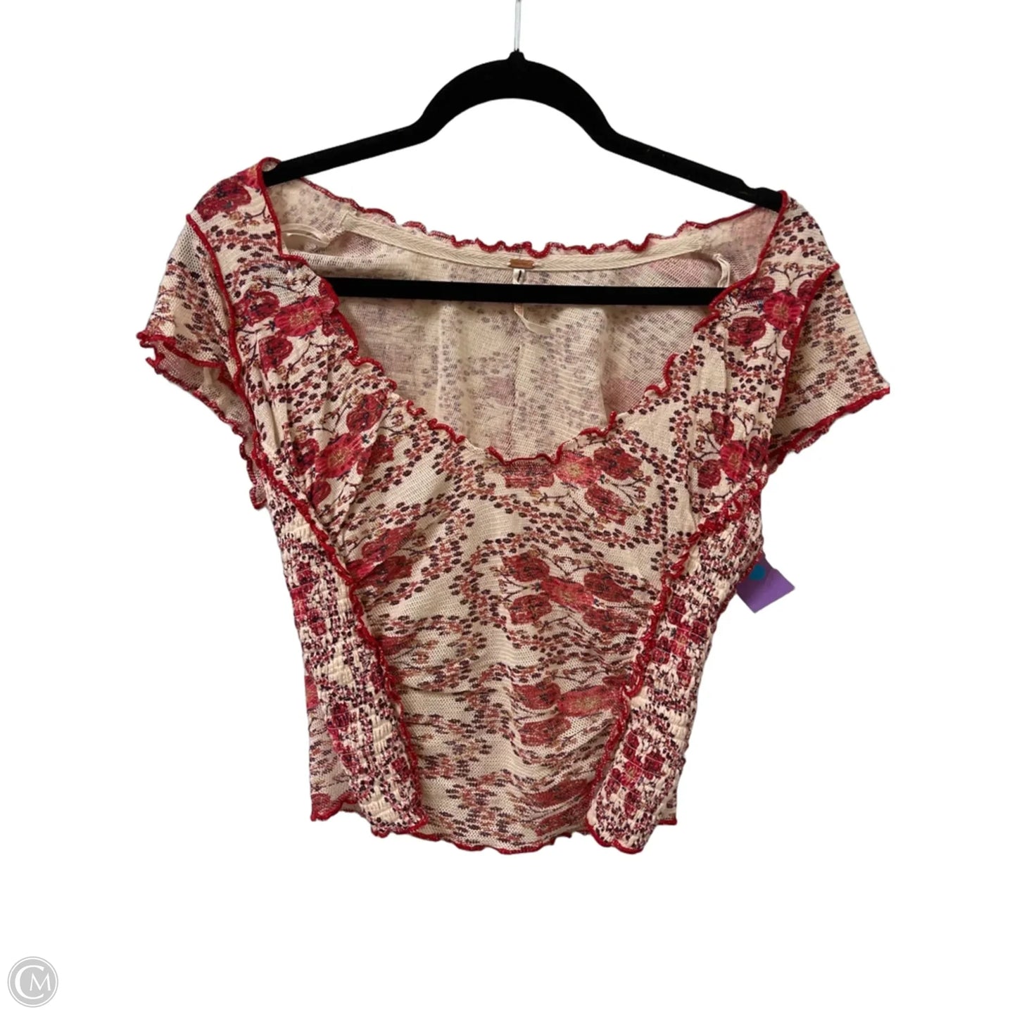 Top Short Sleeve By Free People In Red, Size: M