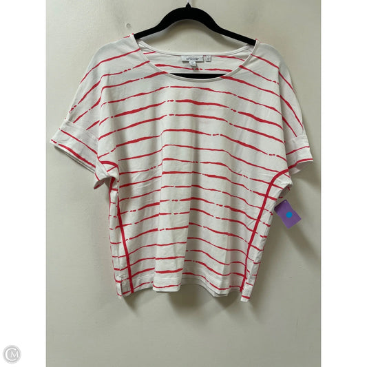 Top Short Sleeve By Chicos In Coral, Size: M