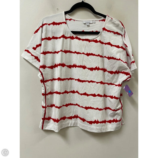 Top Short Sleeve By Chicos In Red, Size: L