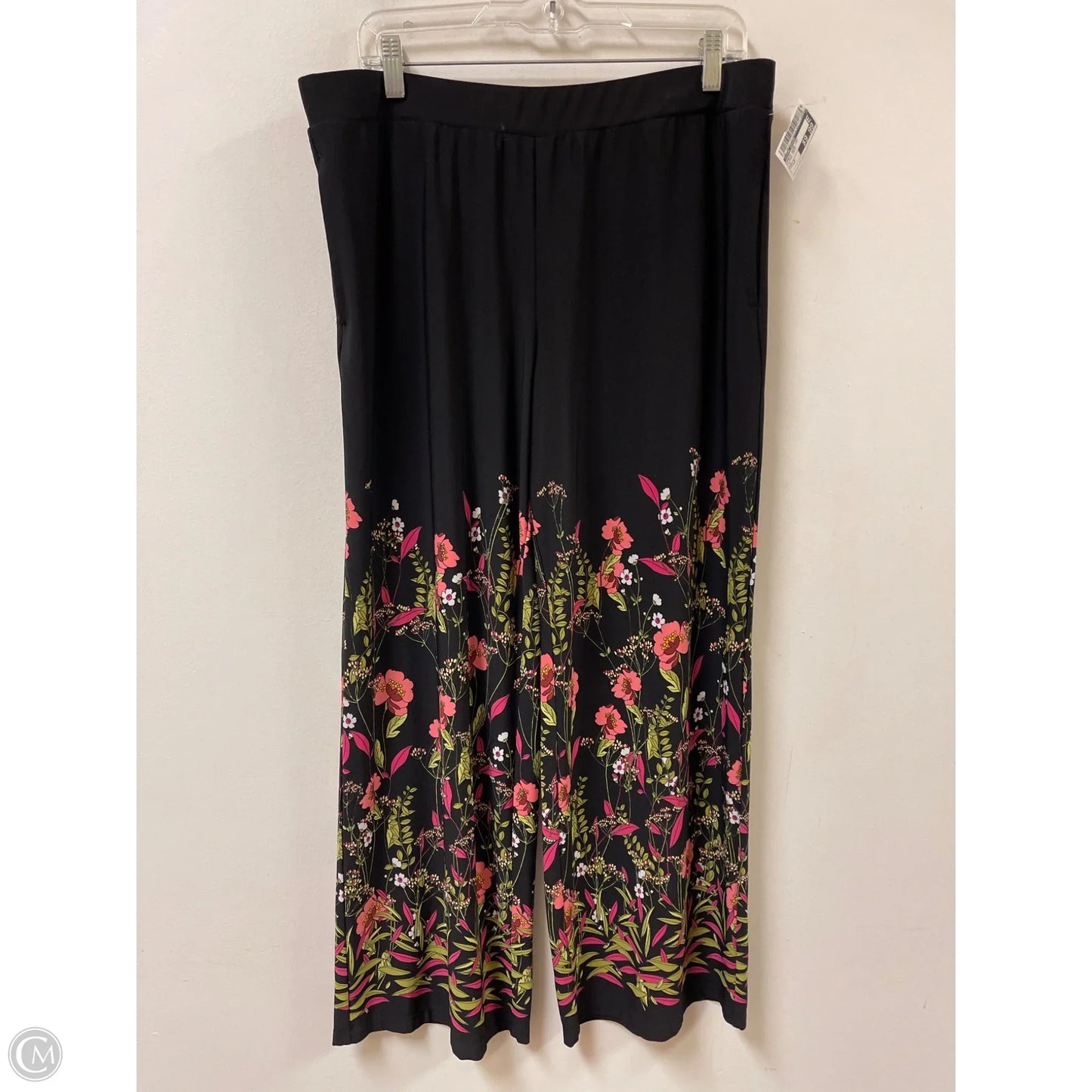 Pants Wide Leg By Susan Graver In Floral Print, Size: Lp