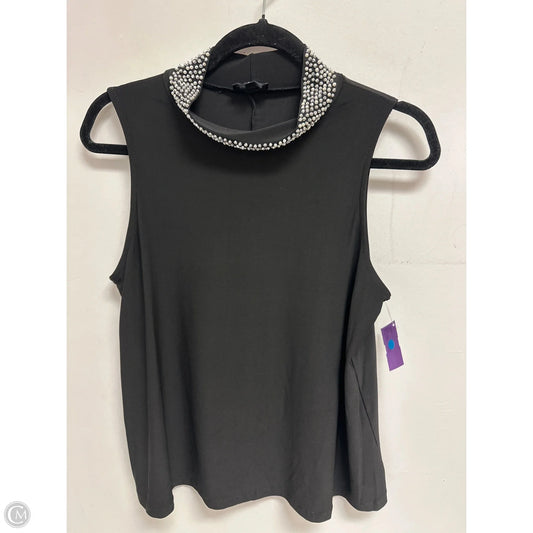 Top Sleeveless By Nicole By Nicole Miller In Black, Size: L