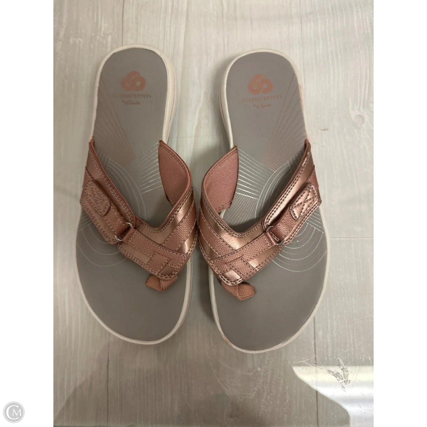 Sandals Flip Flops By Clarks In Pink, Size: 6