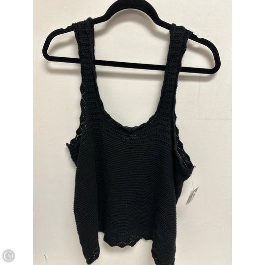 Top Sleeveless By Free Assembly In Black, Size: 1x