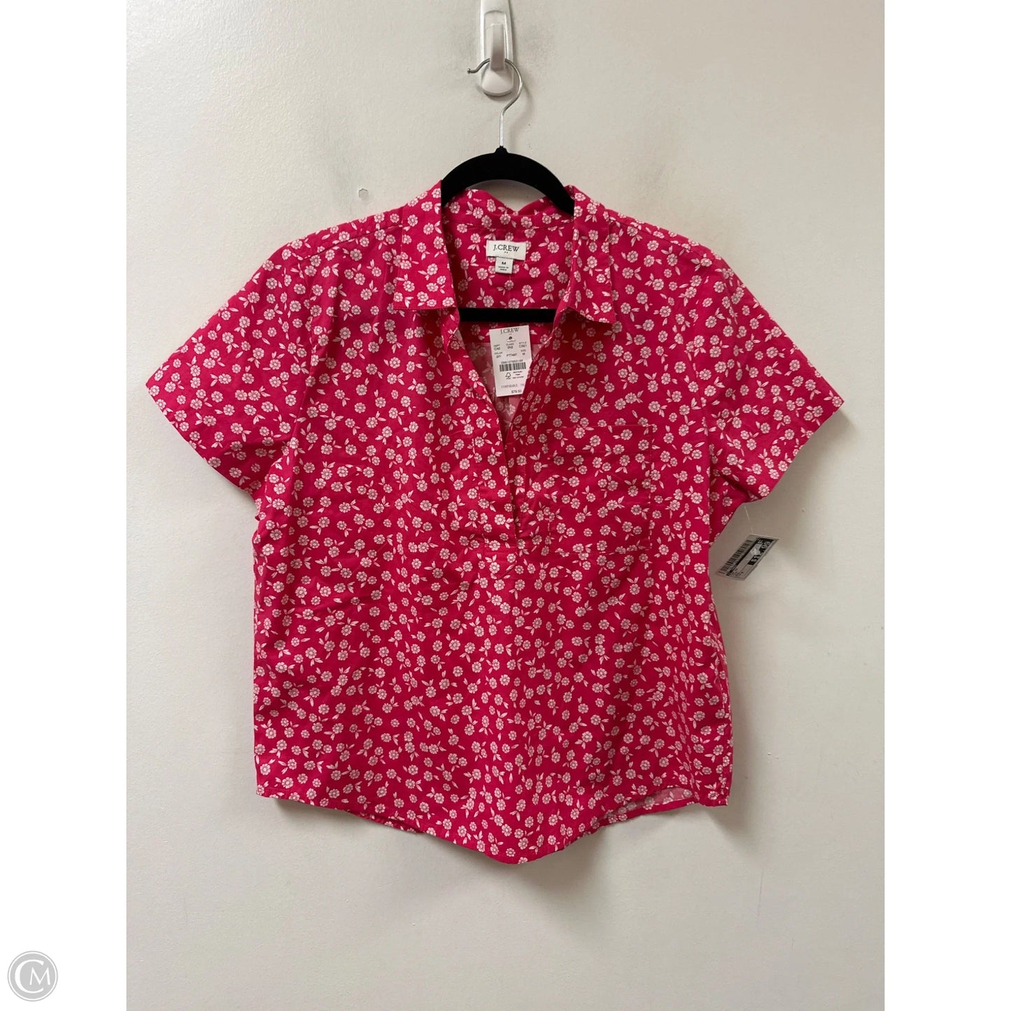 Top Short Sleeve By J. Crew In Pink, Size: M