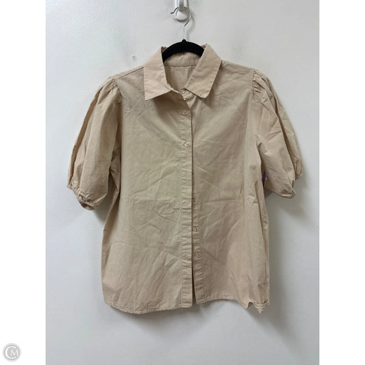 Top Short Sleeve By Clothes Mentor In Cream, Size: M