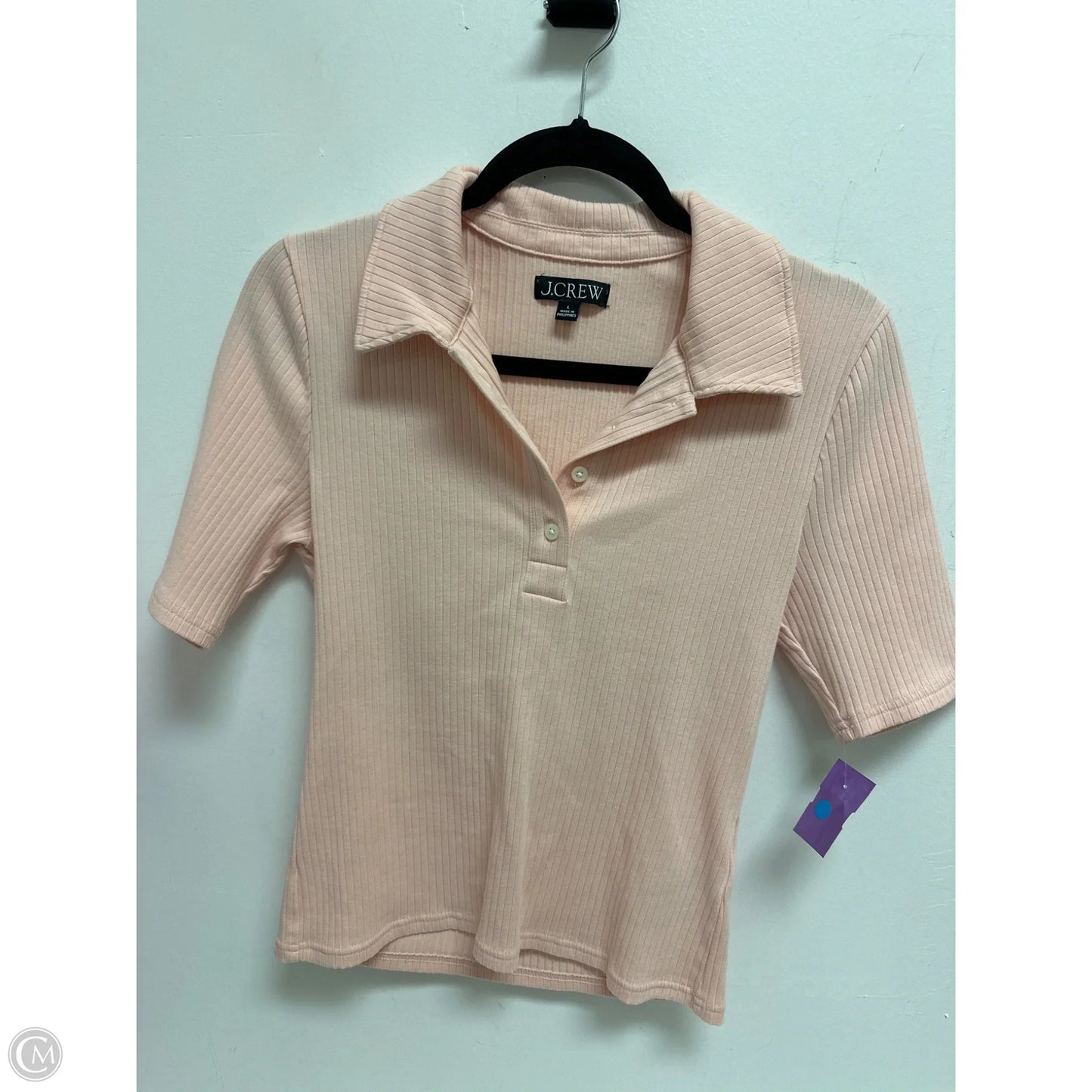 Top Short Sleeve By J. Crew In Pink, Size: L
