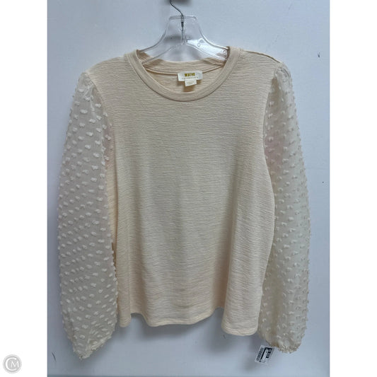 Top Long Sleeve By Maeve In Cream, Size: M