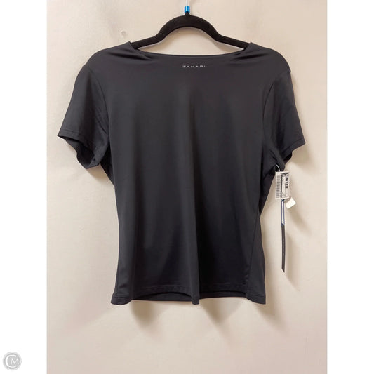 Top Short Sleeve By Tahari In Black, Size: L