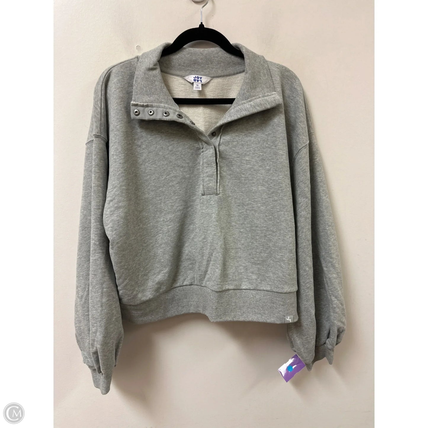 Sweatshirt Crewneck By Joy Lab In Grey, Size: M