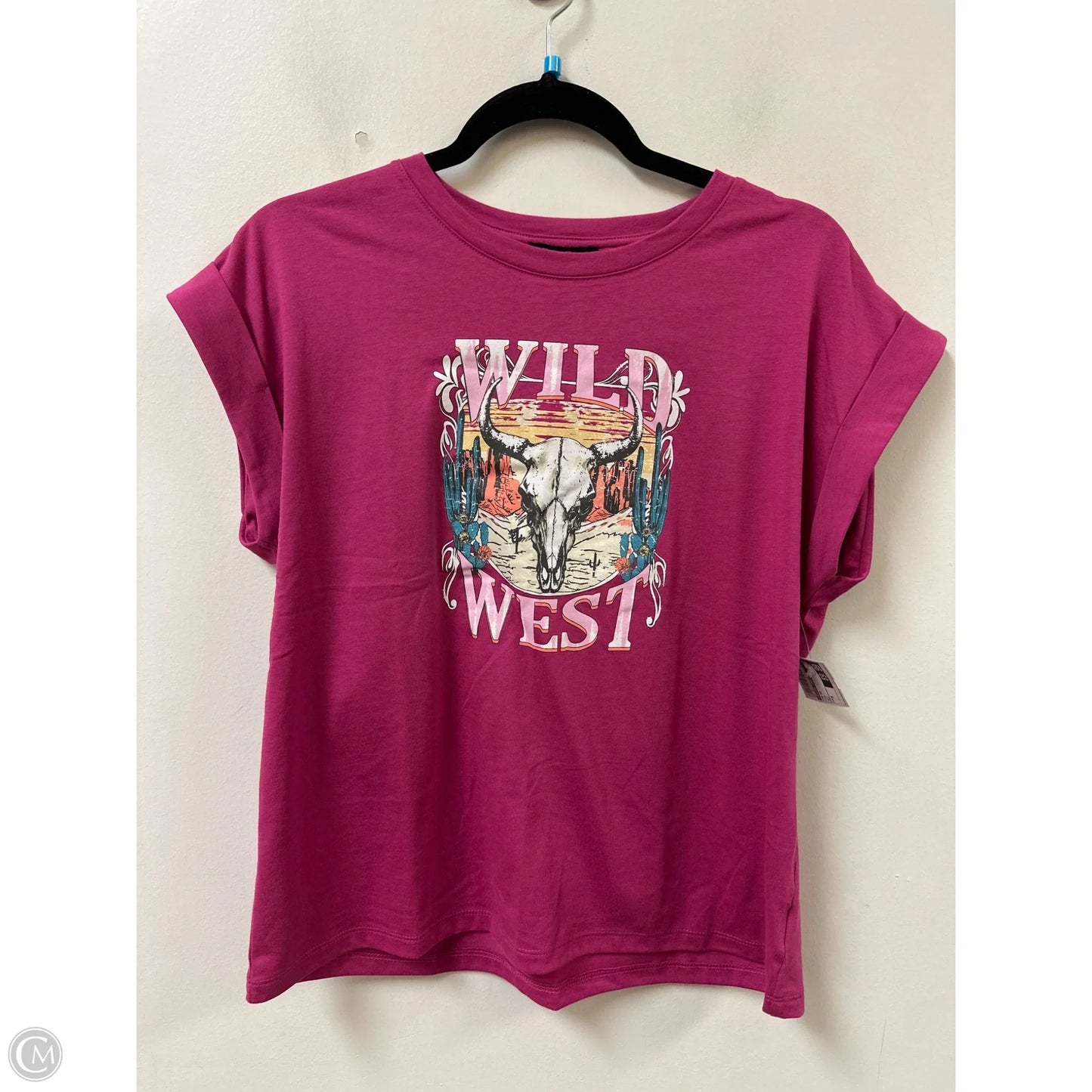 Top Short Sleeve By Jessica Simpson In Pink, Size: M