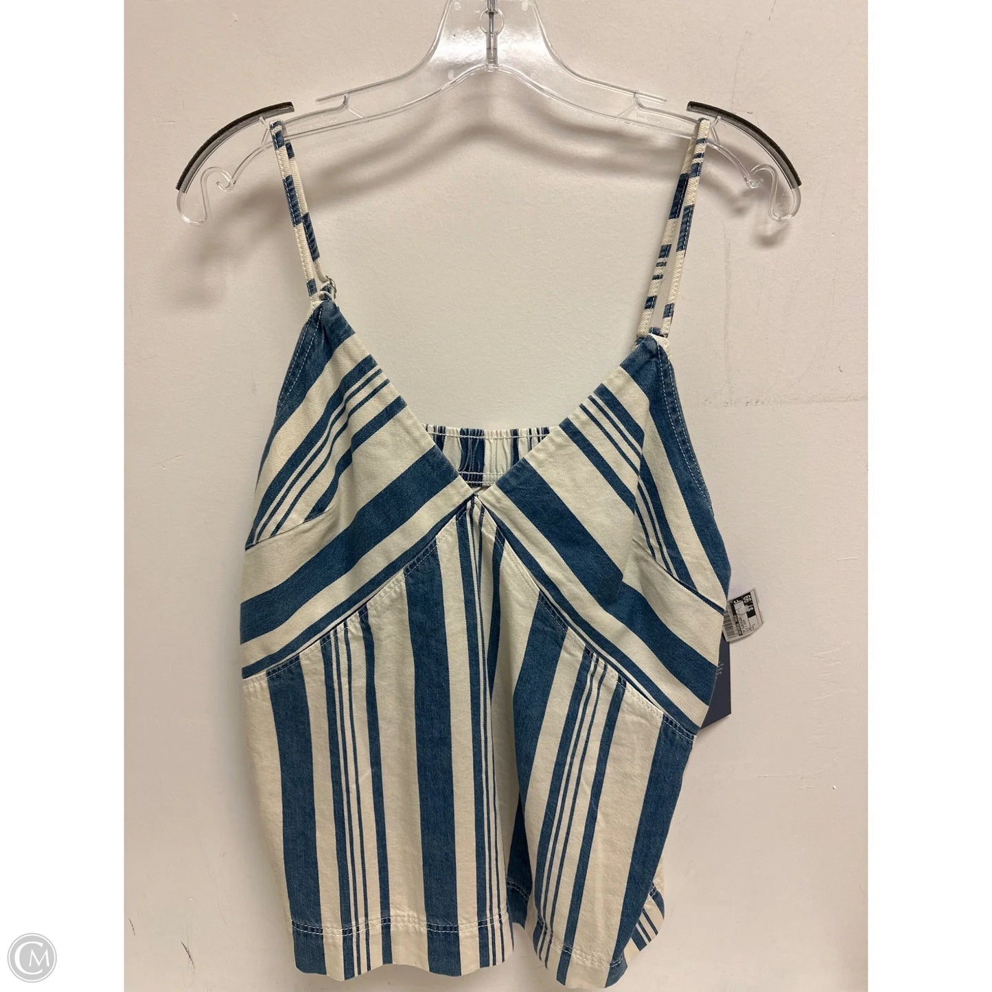 Top Sleeveless By Universal Thread In Blue & Cream, Size: L