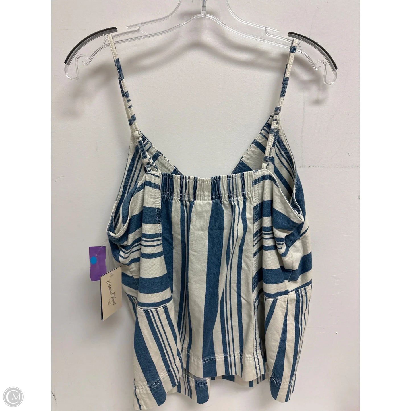 Top Sleeveless By Universal Thread In Blue & Cream, Size: L