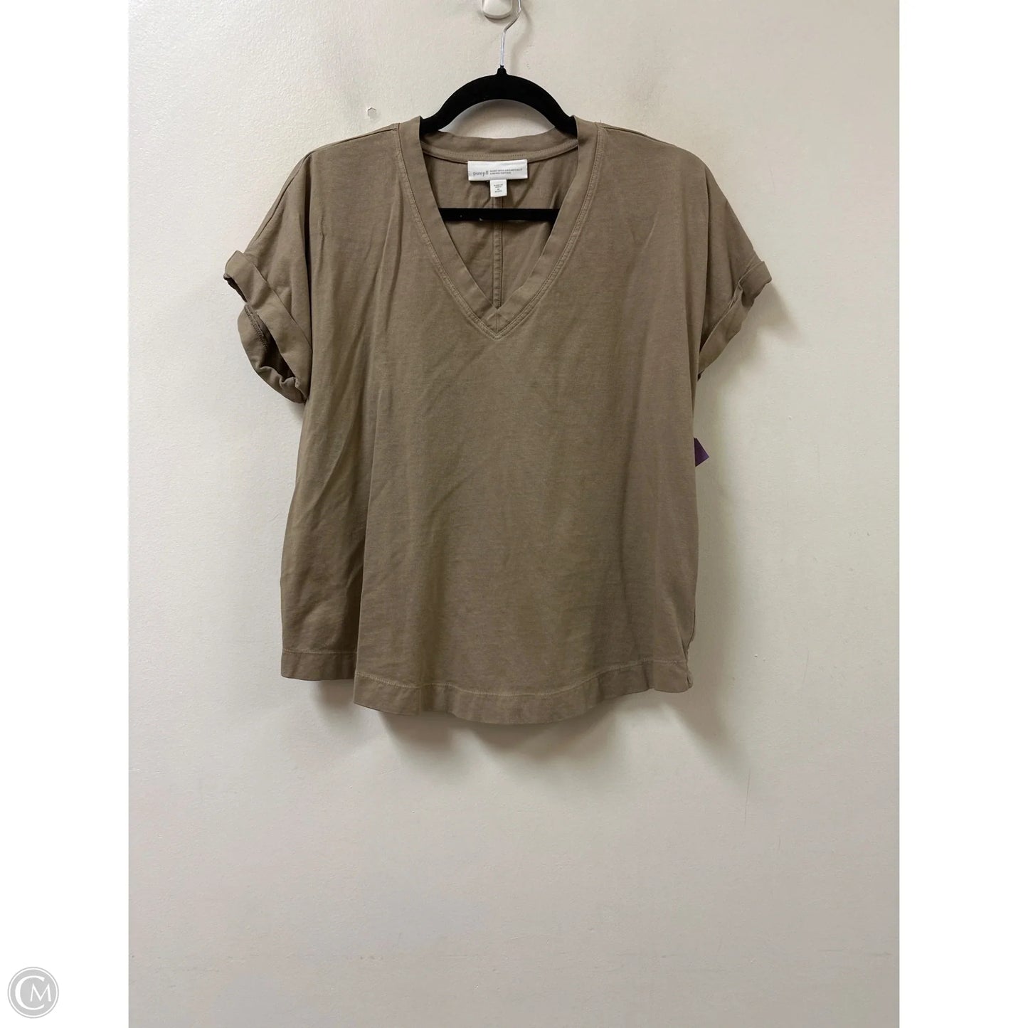 Top Short Sleeve By Pure Jill In Tan, Size: M