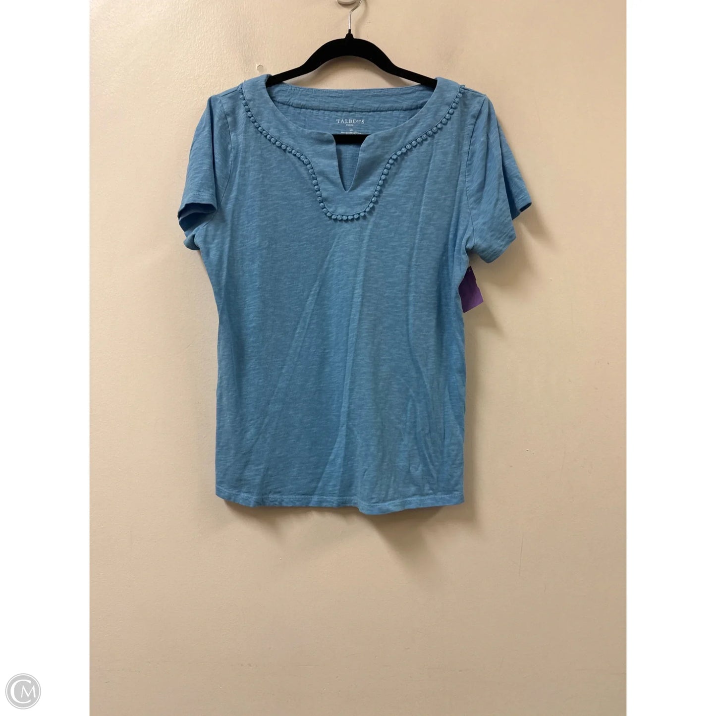 Top Short Sleeve By Talbots In Blue, Size: Lp