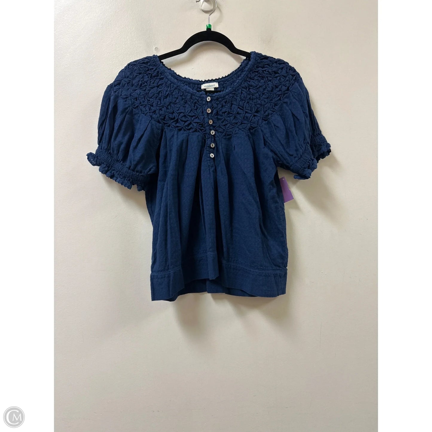 Top Short Sleeve By Sundance In Navy, Size: Mp