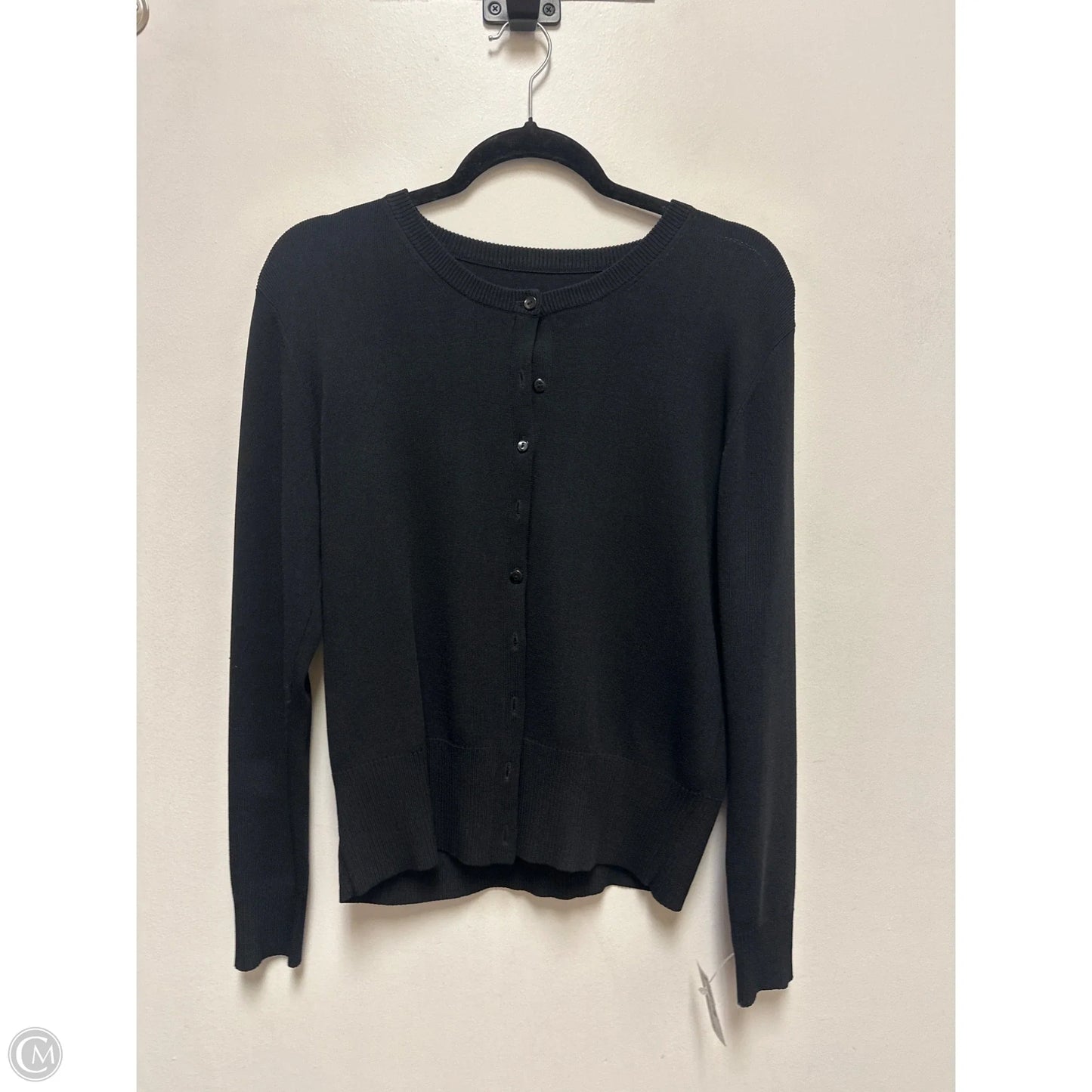 Sweater Cardigan By Clothes Mentor In Black, Size: M