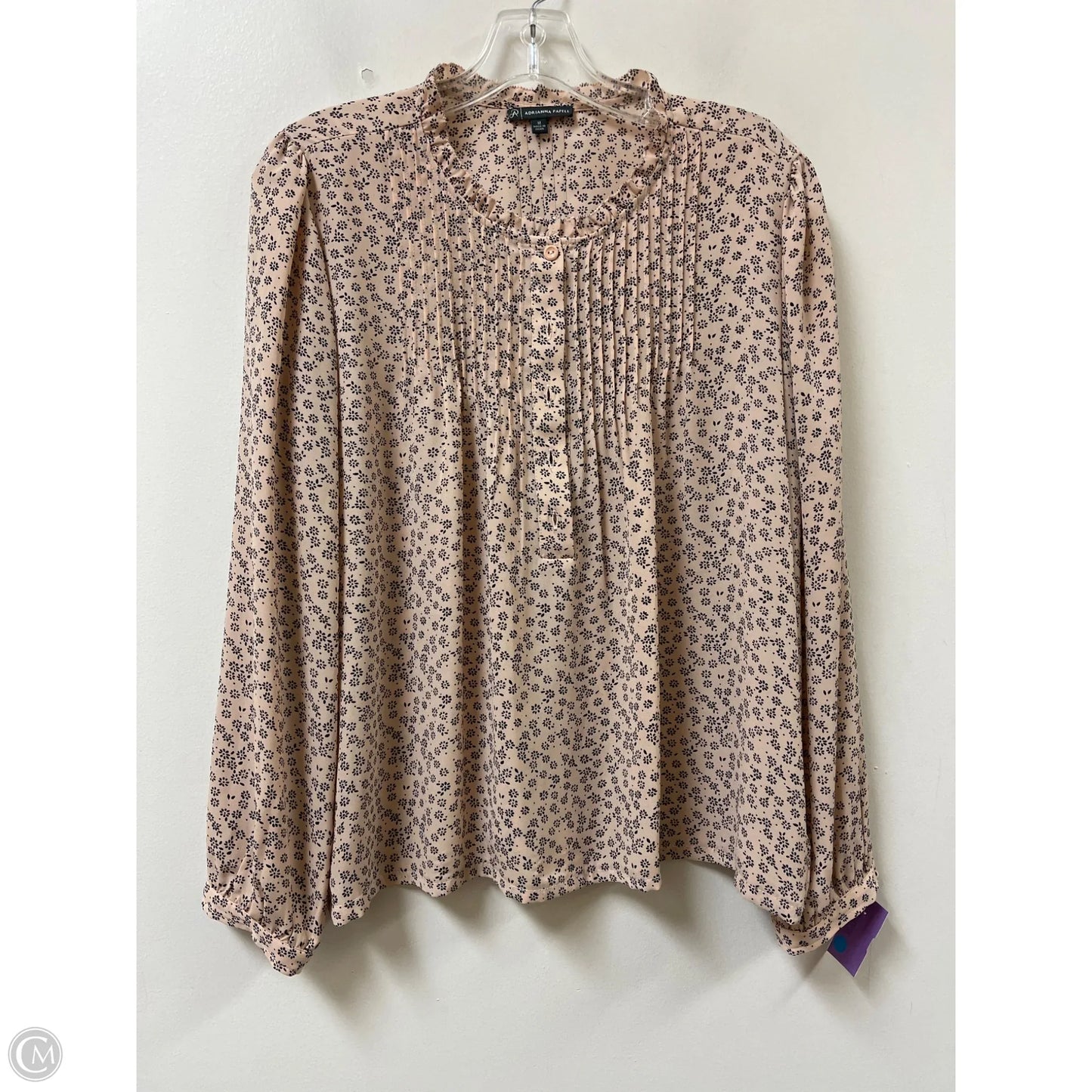Top Long Sleeve By Adrianna Papell In Pink, Size: M