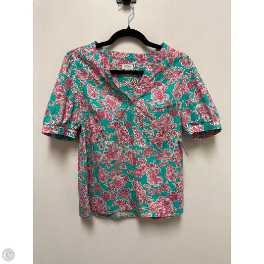 Top Short Sleeve By J. Crew In Green, Size: S