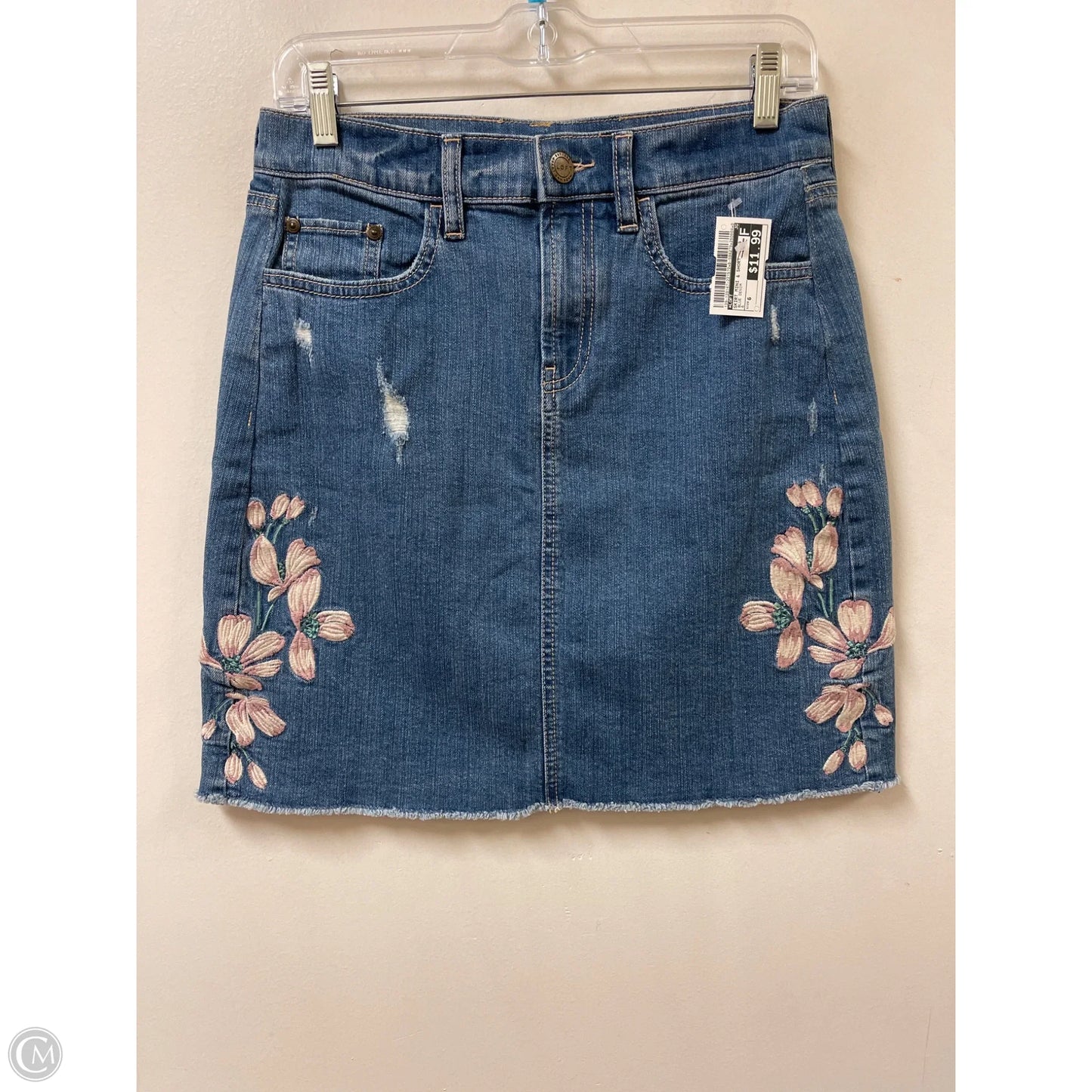Skirt Mini & Short By Loft In Blue Denim, Size: 6