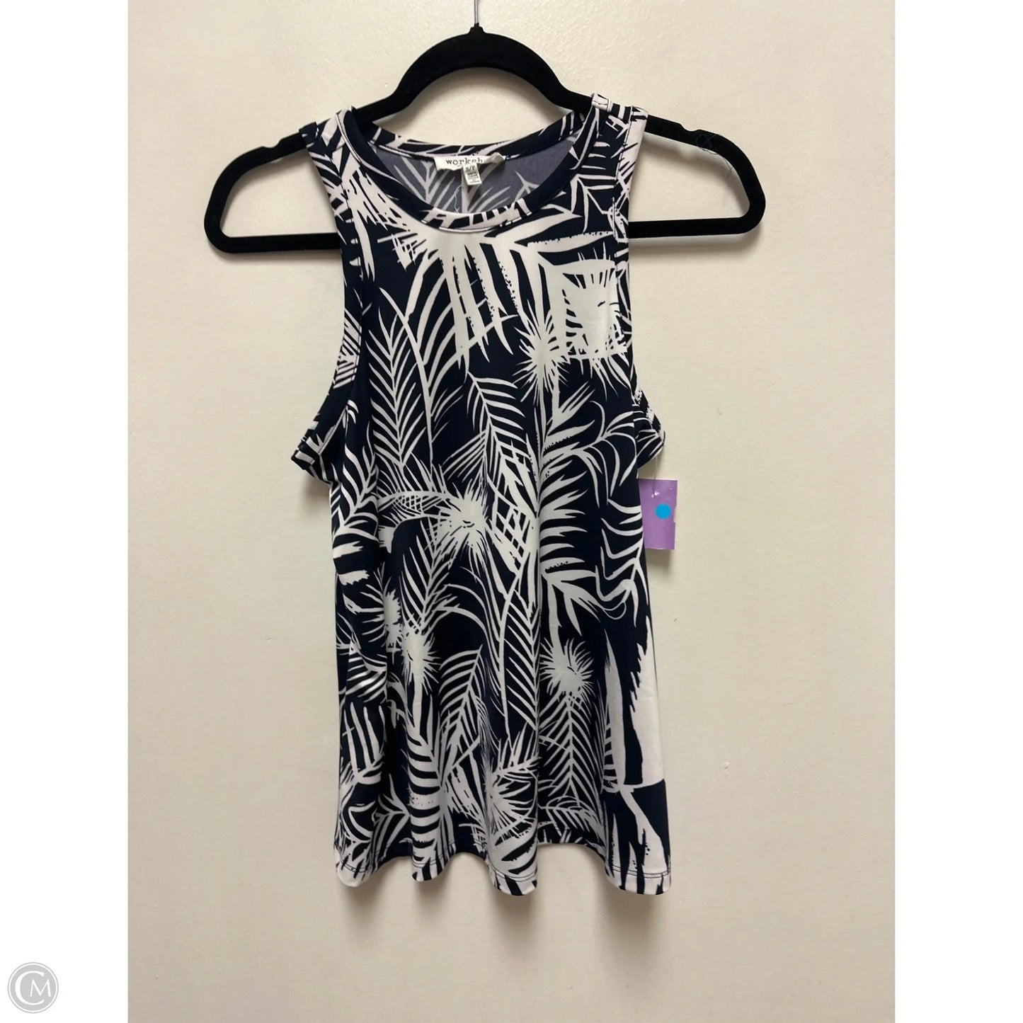 Top Sleeveless By Workshop In Blue, Size: S