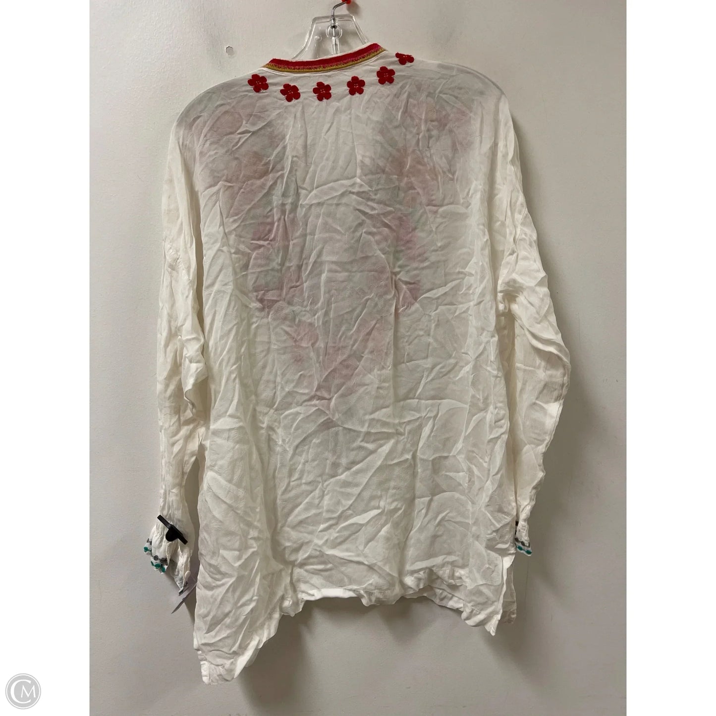 Tunic Designer By Johnny Was In White, Size: S